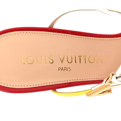 Louis Vuitton Patent Calfskin Blossom Sandals 40 Red 8 of 8
