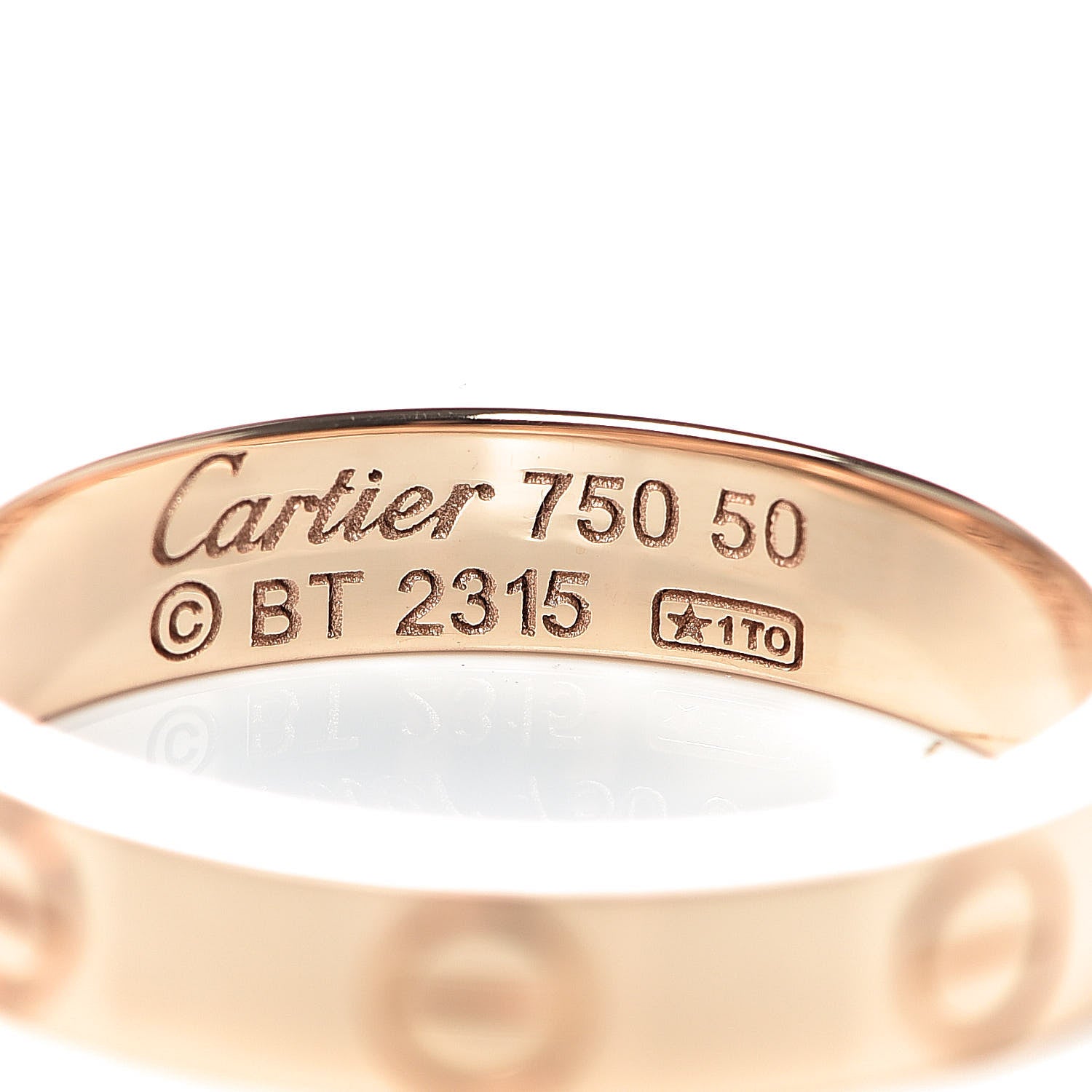 Cartier 18K Pink Gold 3.5mm LOVE Wedding Band Ring 50 5.25 4 of 4
