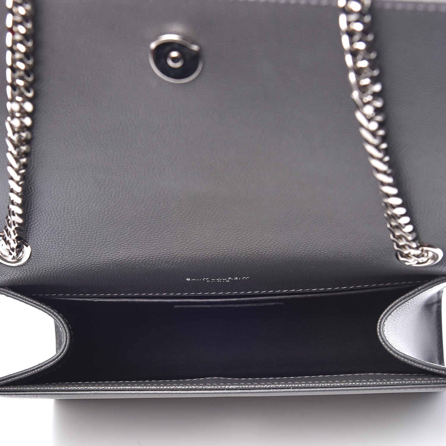 Saint Laurent Grain De Poudre Small Monogram Kate Satchel Storm 5 of 6