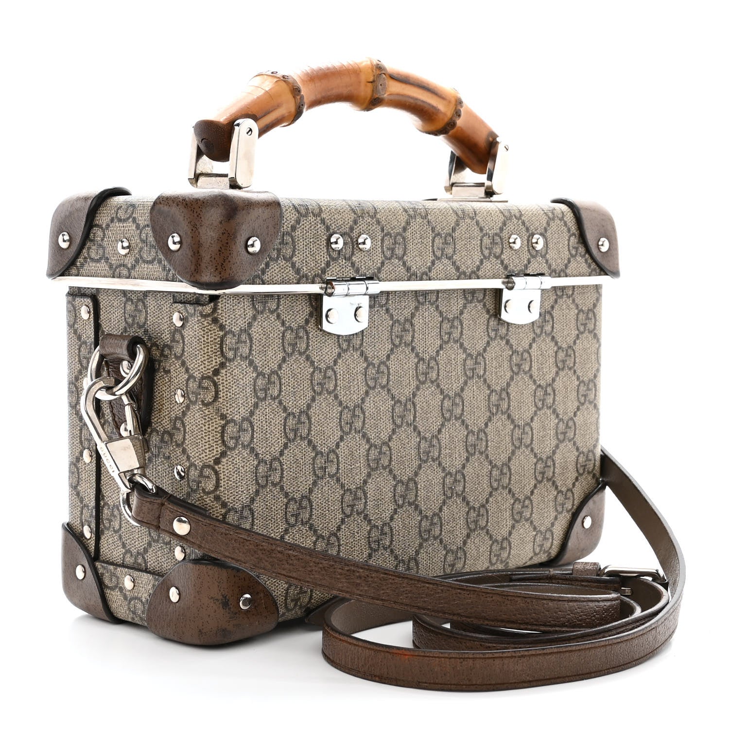 Gucci GG Supreme Monogram Globe-Trotter Beauty Case Brown 3 of 13