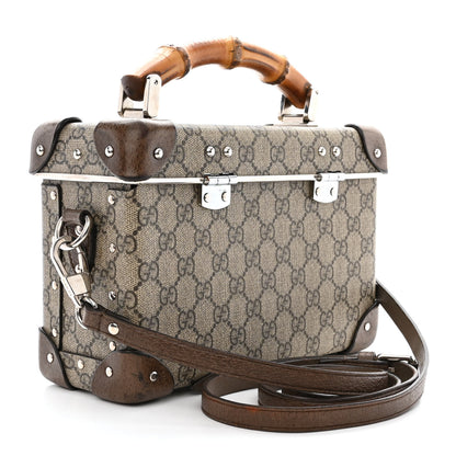 Gucci GG Supreme Monogram Globe-Trotter Beauty Case Brown 3 of 13
