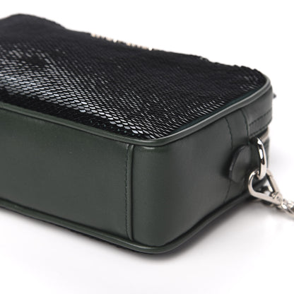 Miu Miu Paillettes Sequin Chain Camera Bag Smeraldo 8 of 9