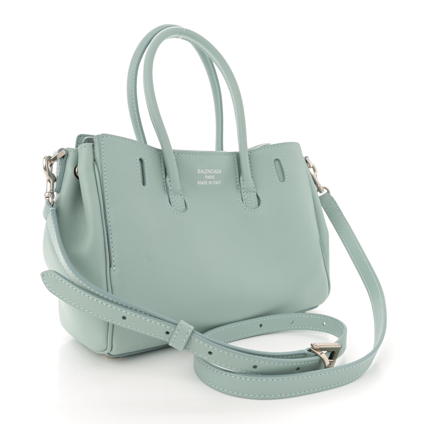 Smooth Calfskin Mini Bel Air Carry All Bag Mineral Green