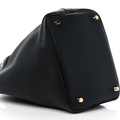 Hermes Taurillon Clemence Matte Alligator Picotin Lock Touch 18 PM Black 8 of 9