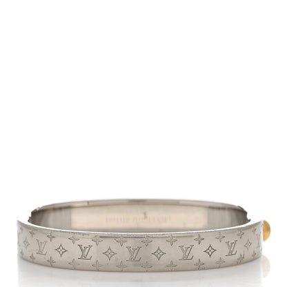 Louis Vuitton Palladium Monogram Nanogram Cuff S Silver 3 of 6