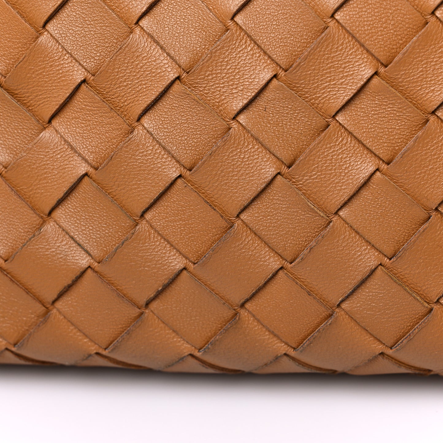 Nappa Intrecciato Tie Shoulder Bag Caramel