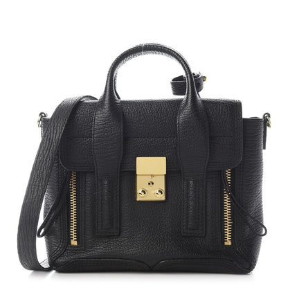 3.1 Phillip Lim Textured Calfskin Mini Pashli Satchel Black 1 of 9