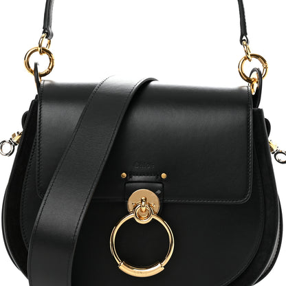 Chloe Calfskin Suede Large Tess Bag Black 9 of 11