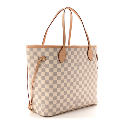 Louis Vuitton Damier Azur Neo Neverfull MM Rose Ballerine 3 of 9