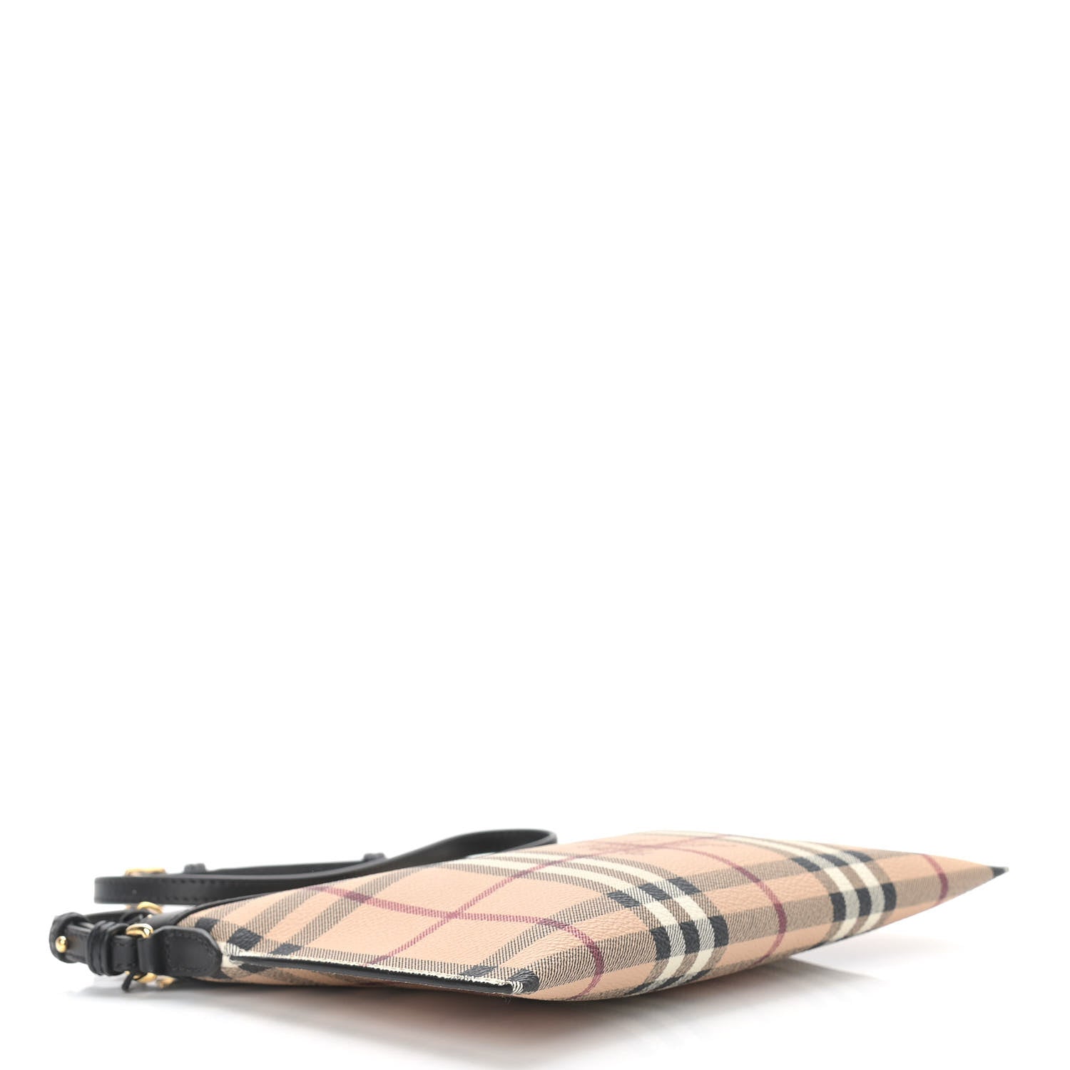 Burberry Haymarket Check Peyton Crossbody Clutch Bag Black 4 of 10