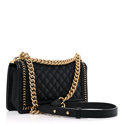 Chanel Caviar Quilted Medium Chain Around Boy Flap Black 3 of 10