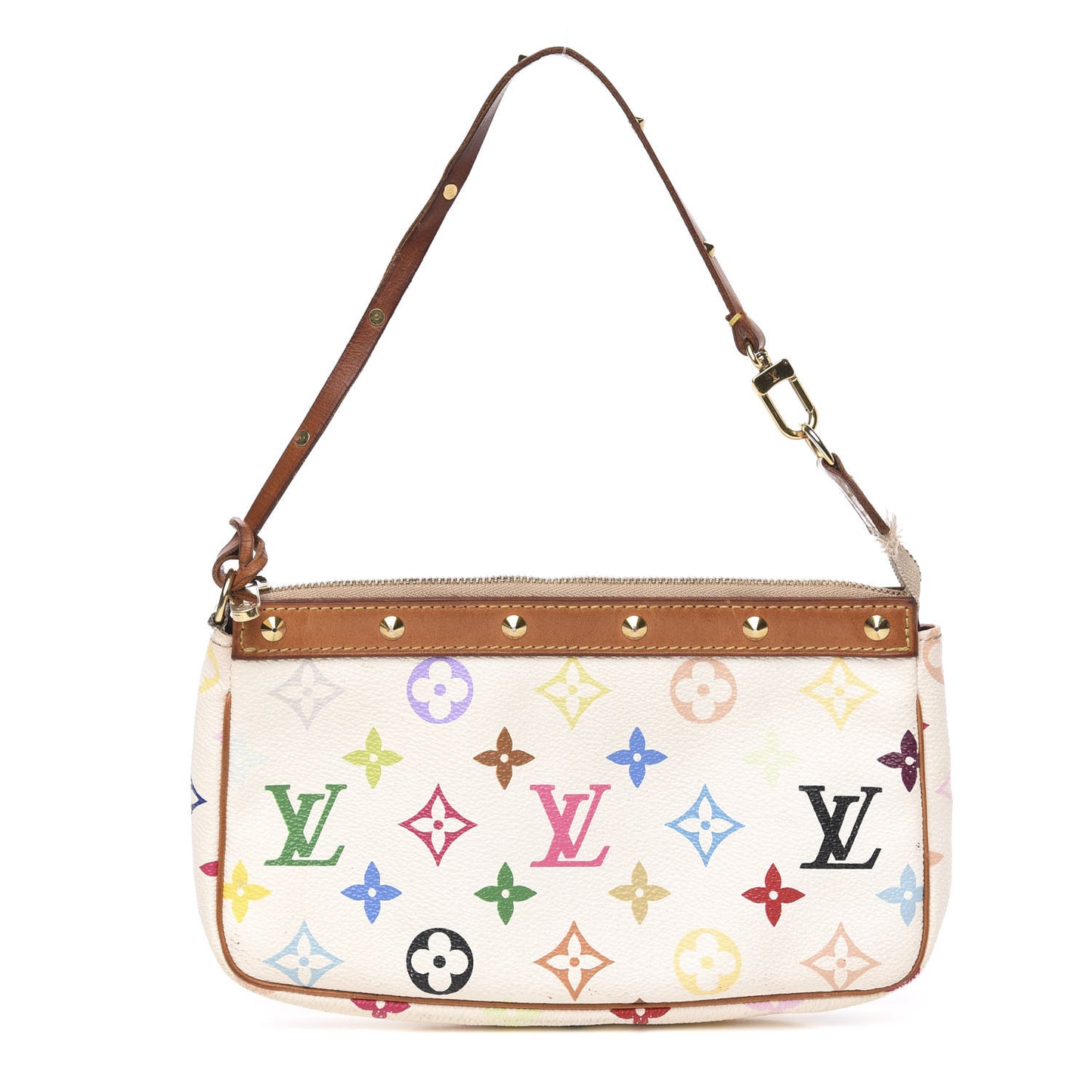 Monogram Multicolor Pochette Accessories White