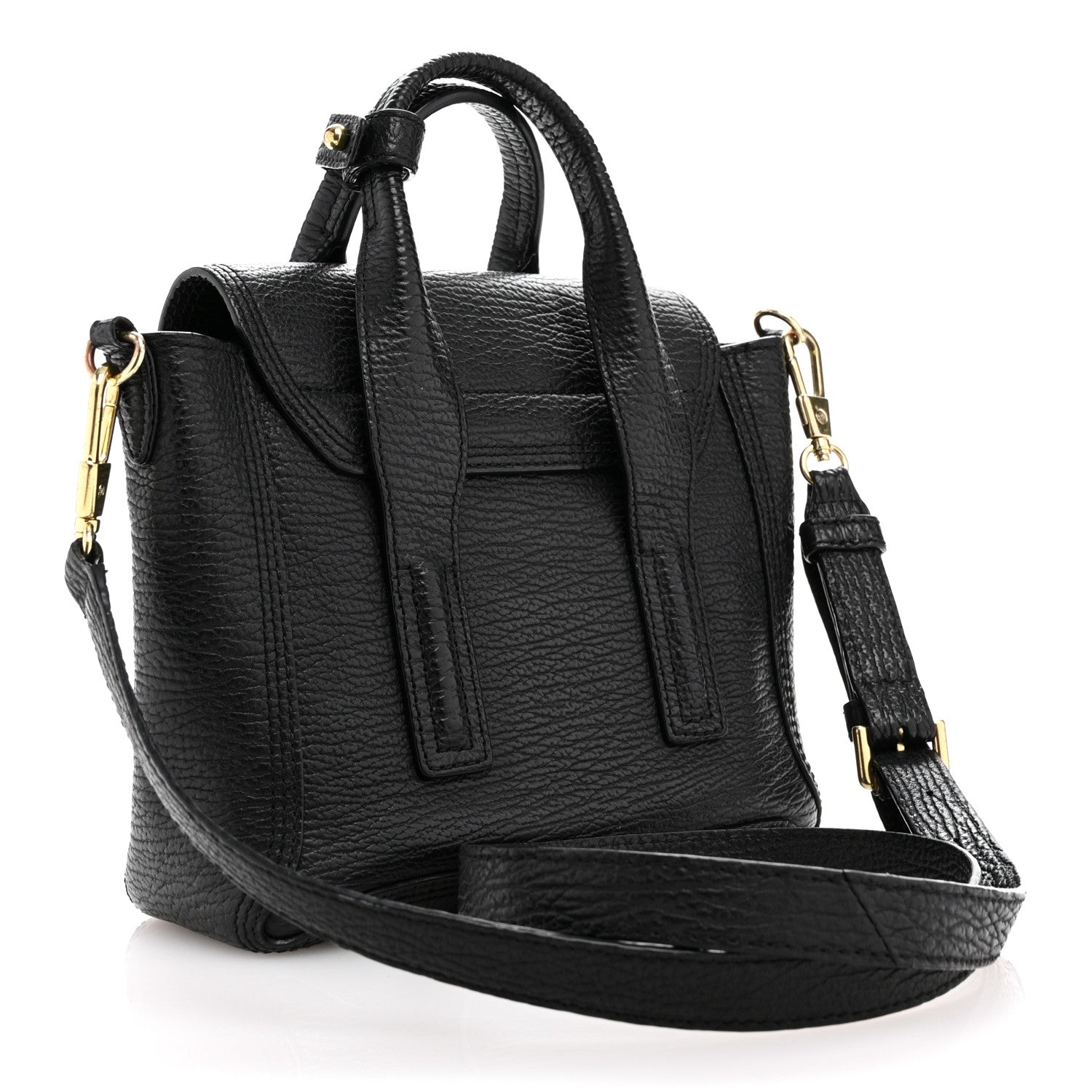 3.1 Phillip Lim Textured Calfskin Mini Pashli Satchel Black 3 of 13