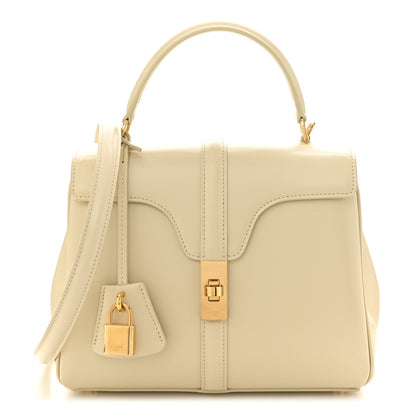 Celine Grained Calfskin Small 16 Top Handle Bag Beige 1 of 11