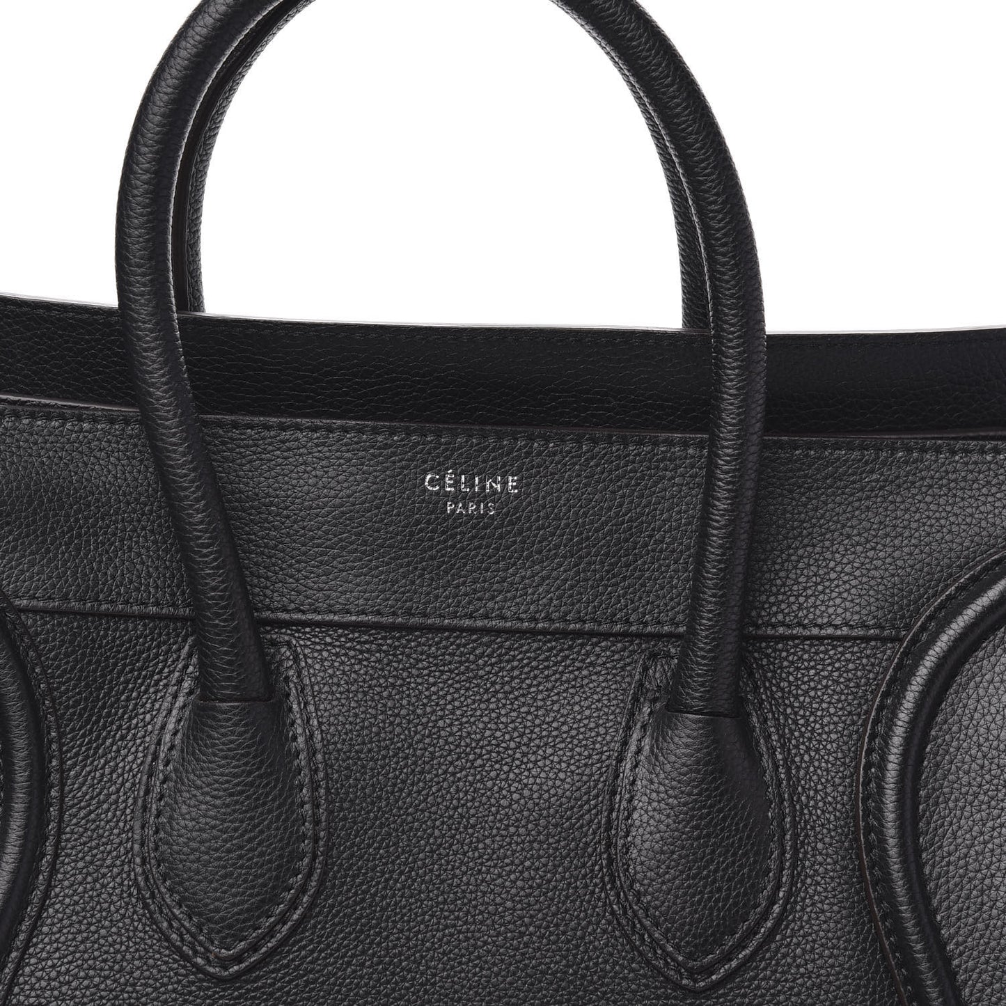Drummed Calfskin Mini Luggage Black