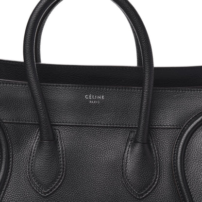 Celine Drummed Calfskin Mini Luggage Black 10 of 10