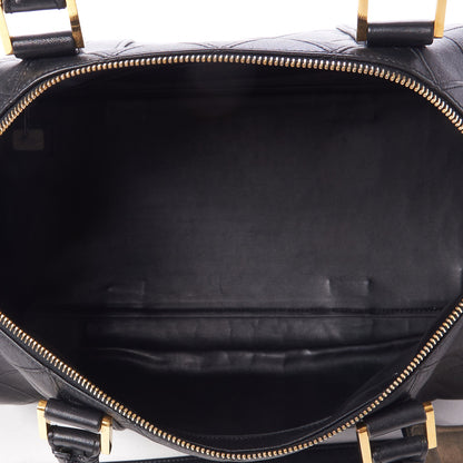 Chanel Calfskin Diamond Stitched Duffel Bag Black 8 of 11