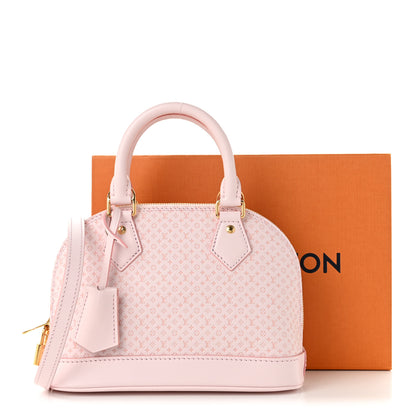 Louis Vuitton Calfskin Minigram Alma BB Light Bliss 9 of 9