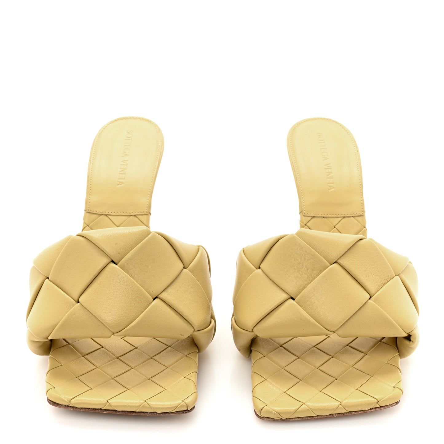 Nappa Maxi Intrecciato Lido Mule Sandals 39 Tapioca