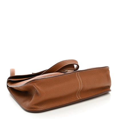 Hermes Taurillon Clemence Halzan 31 Gold 3 of 8