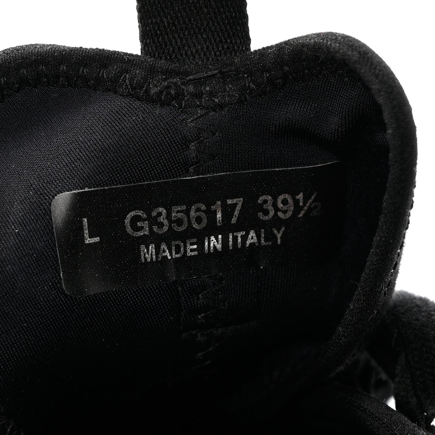 Velvet Calfskin Mixed Fibers CC Sneakers 39.5 Black