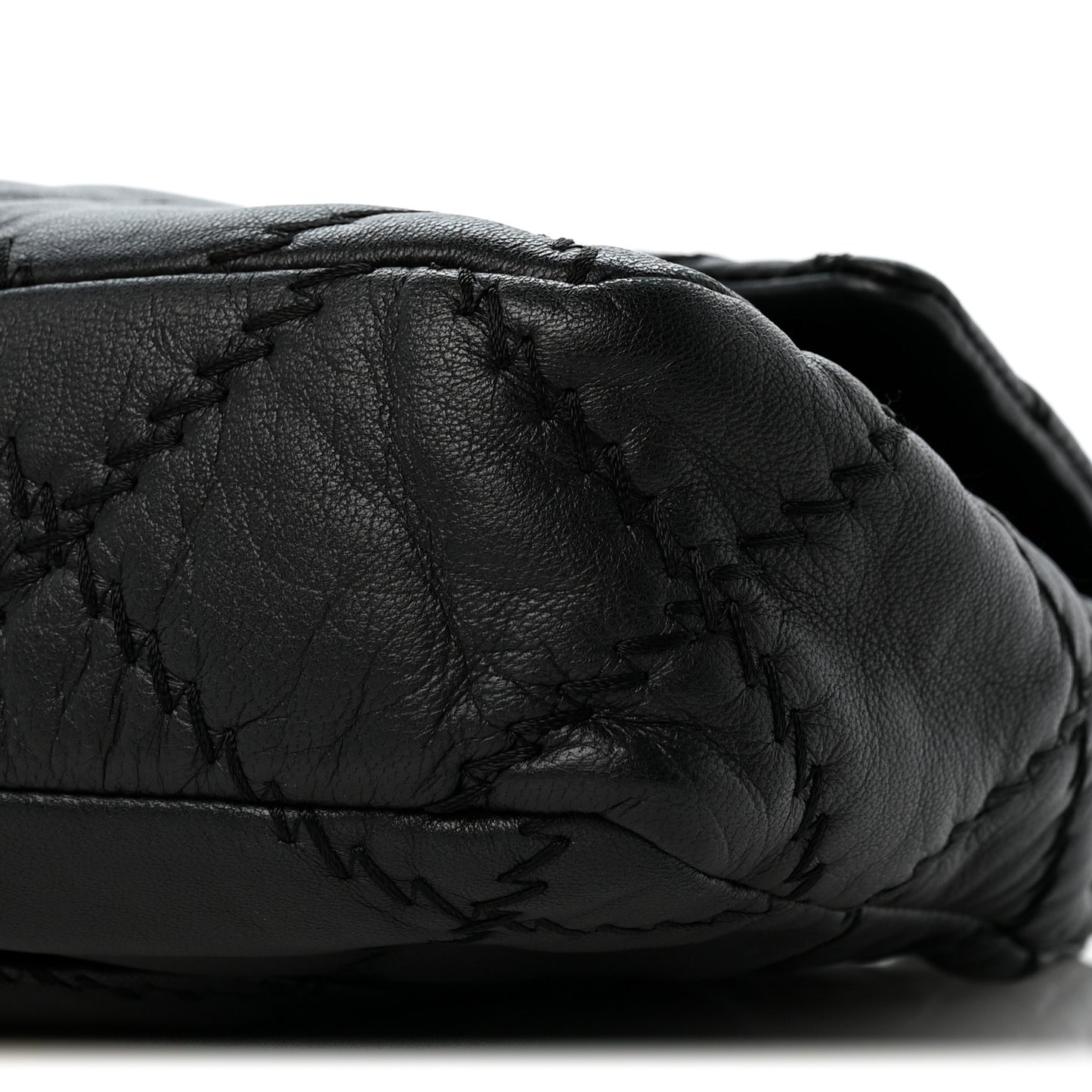 Lambskin Ultimate Stitch Flap Black