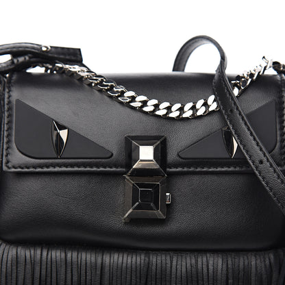 Fendi Nappa Monster Fringe Micro Baguette Black 9 of 9