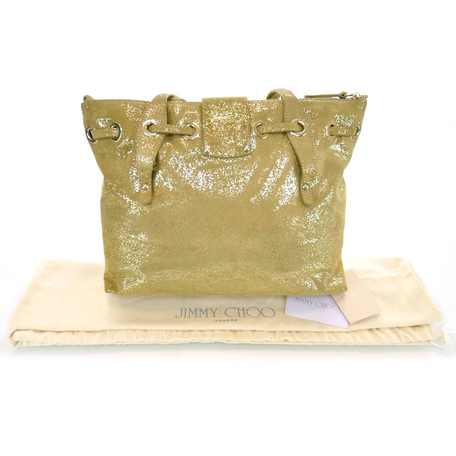 Jimmy Choo Glitter Suede Medium Rhea 5 of 14