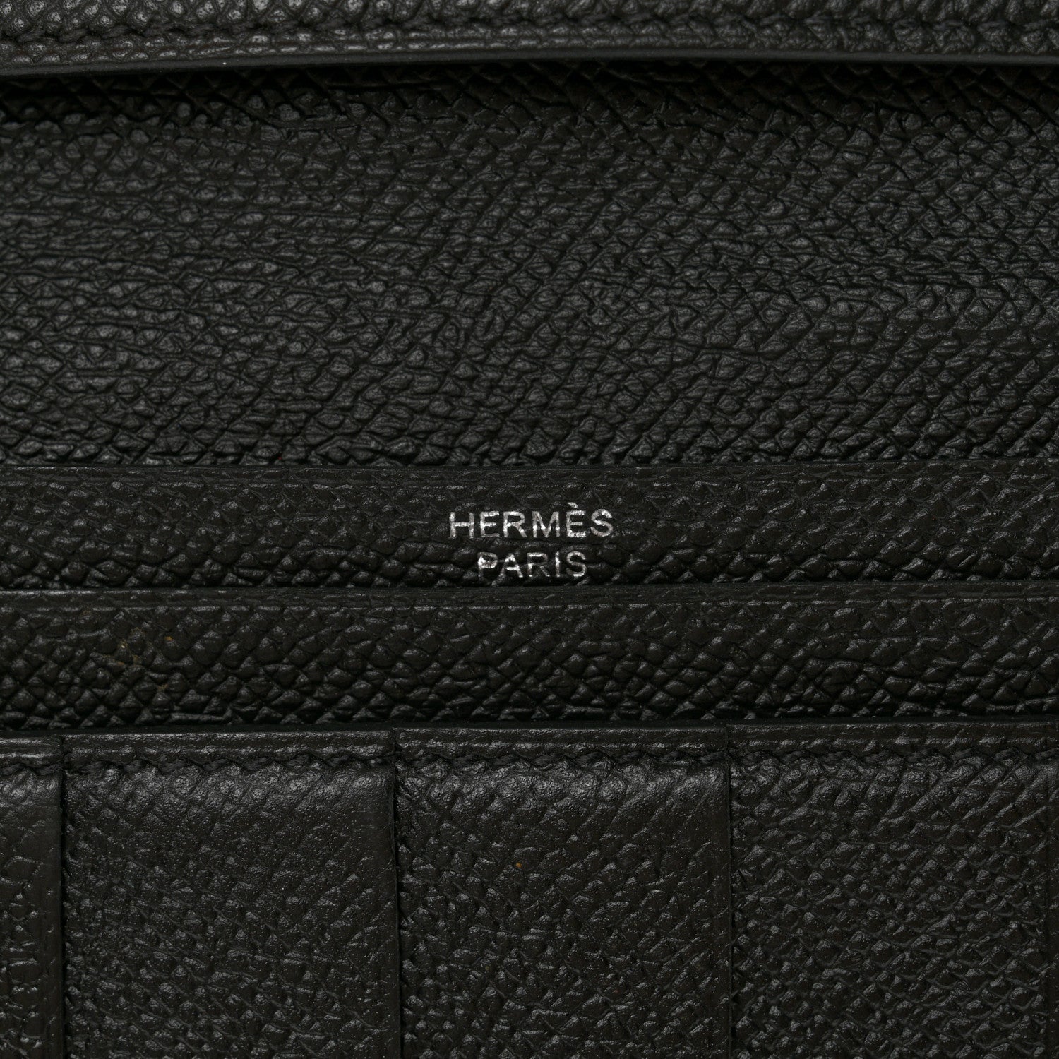 Hermes Epsom Bearn Gusset Wallet Black 6 of 17
