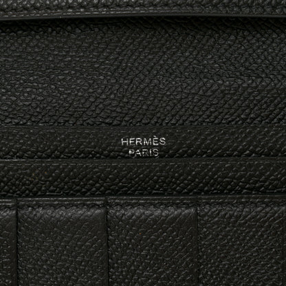 Hermes Epsom Bearn Gusset Wallet Black 6 of 17