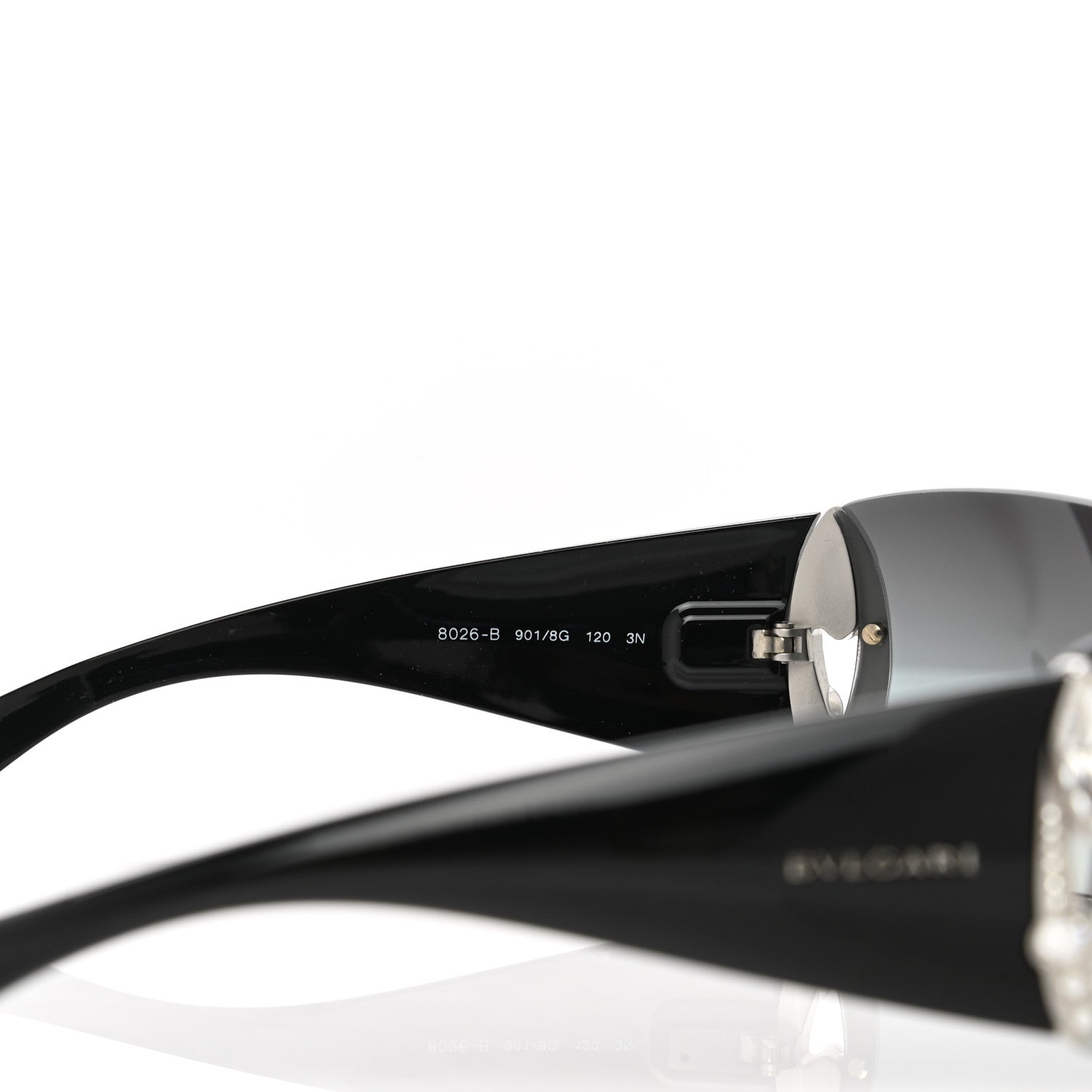 Bulgari Crystal Sunglasses 8026-B Black 7 of 9