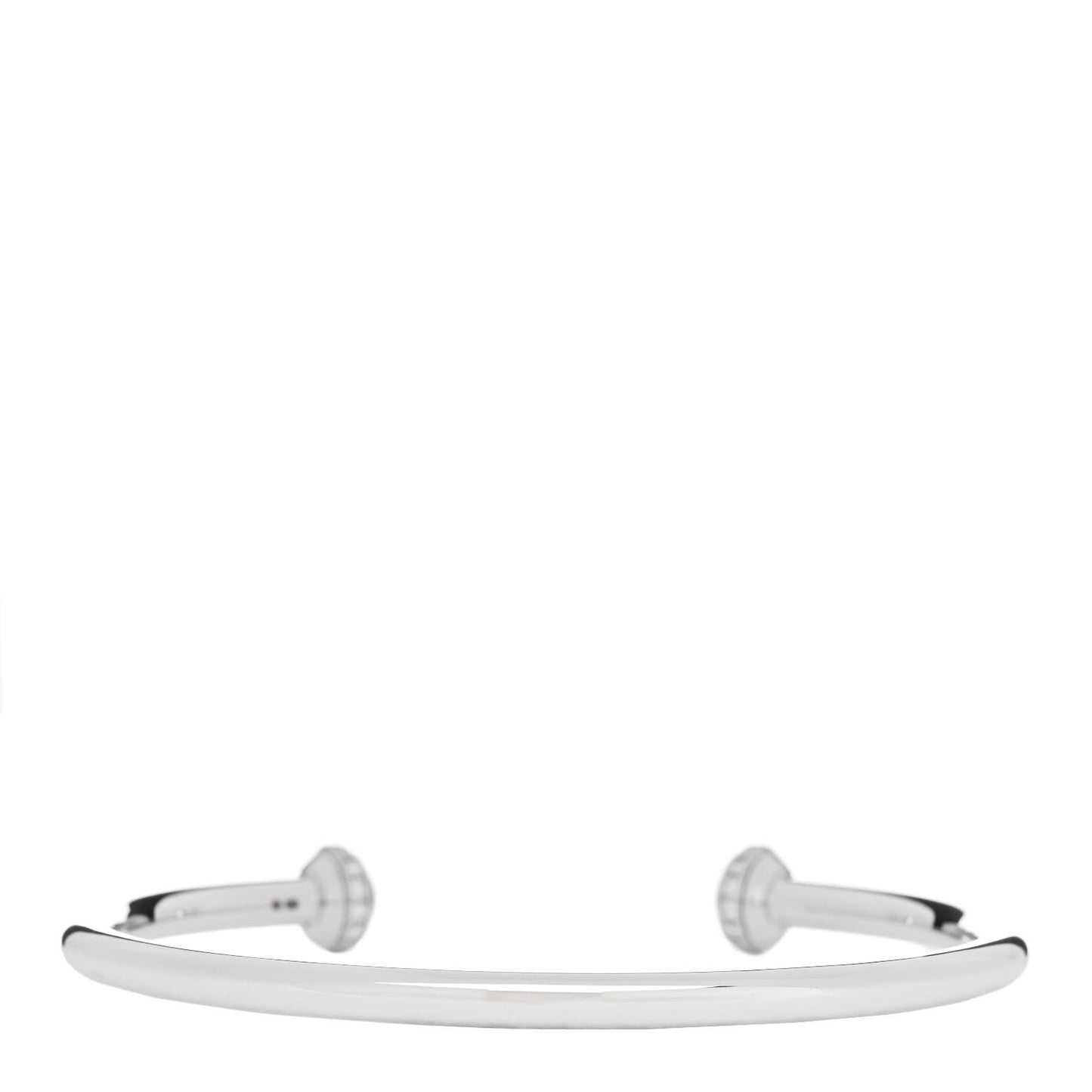18K White Gold Diamond Possession Open Bangle Bracelet