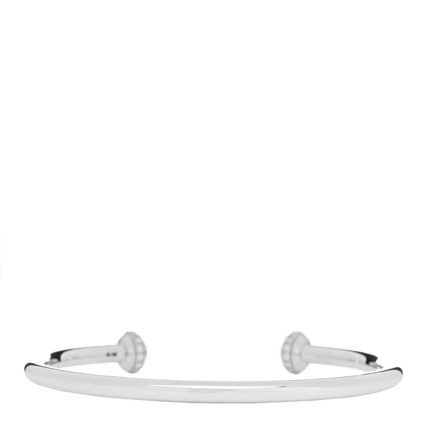 Piaget 18K White Gold Diamond Possession Open Bangle Bracelet 2 of 5