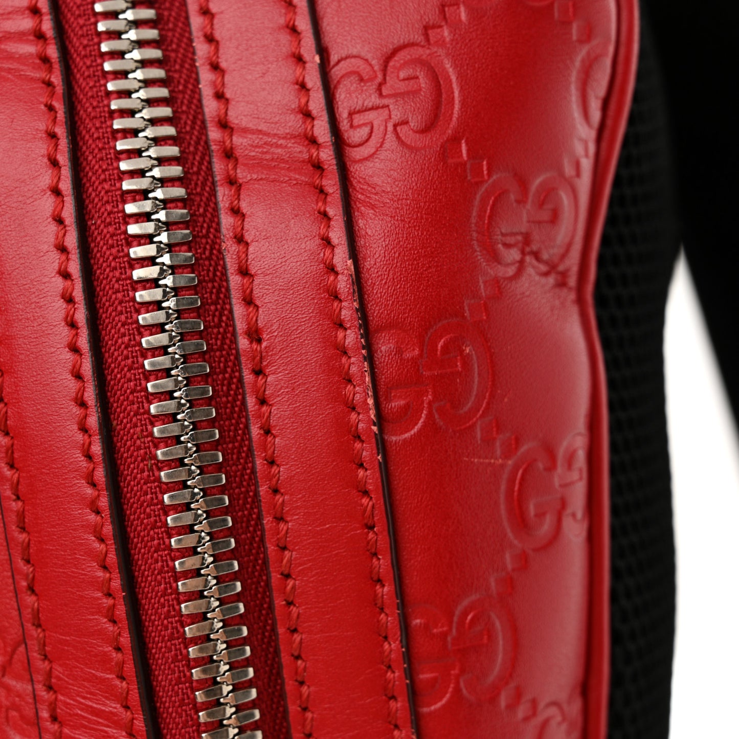 Guccissima Signature Day Backpack Hibiscus Red