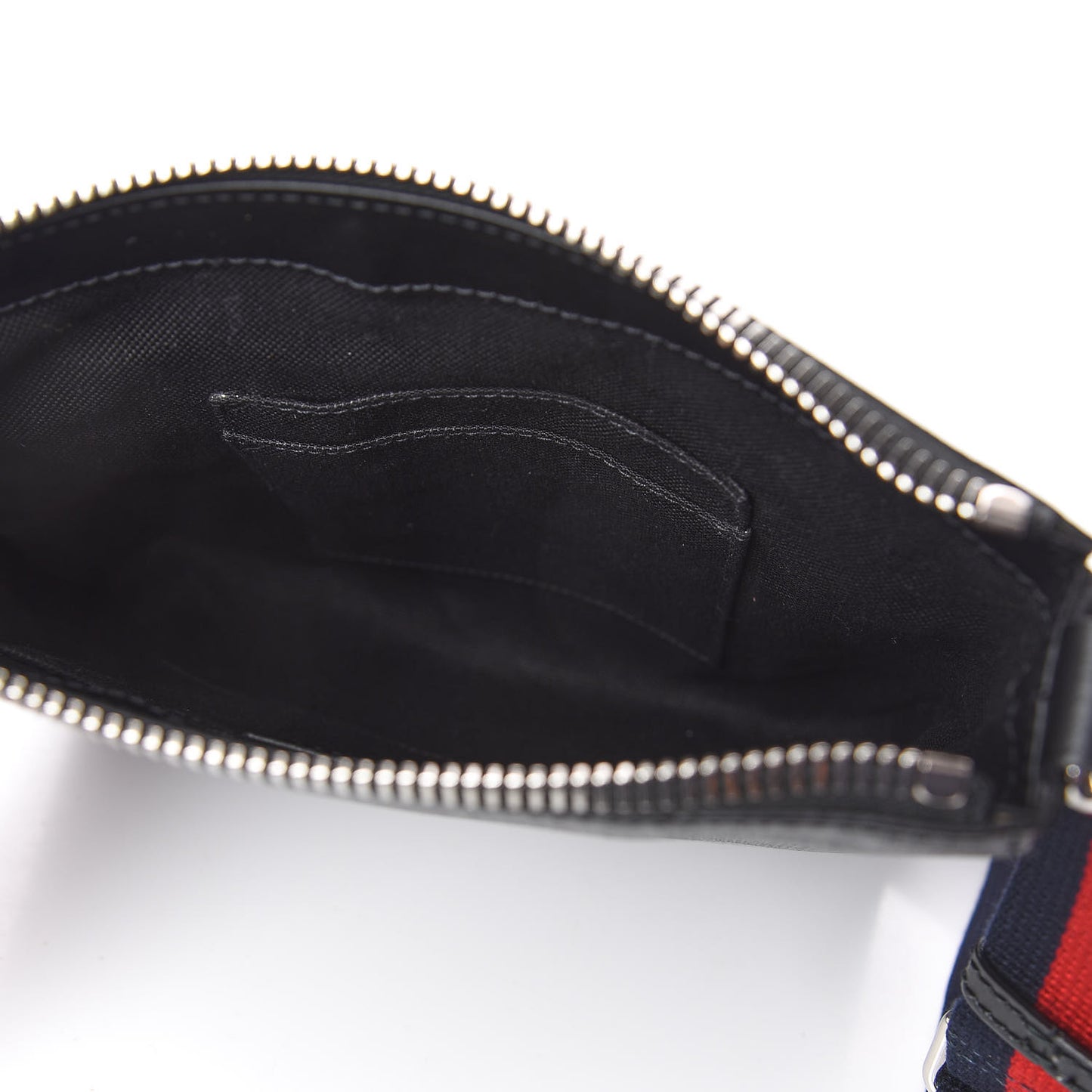 GG Supreme Monogram Web Small Flat Messenger Bag Black Grey