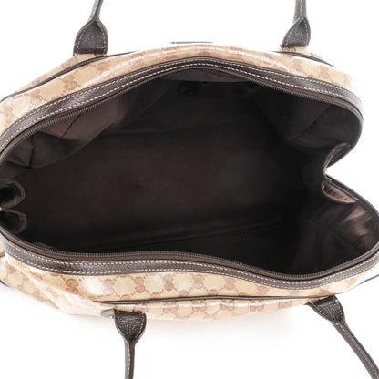 Gucci Crystal Monogram Large Princy Duffle Bag Beige Dark Brown 5 of 7