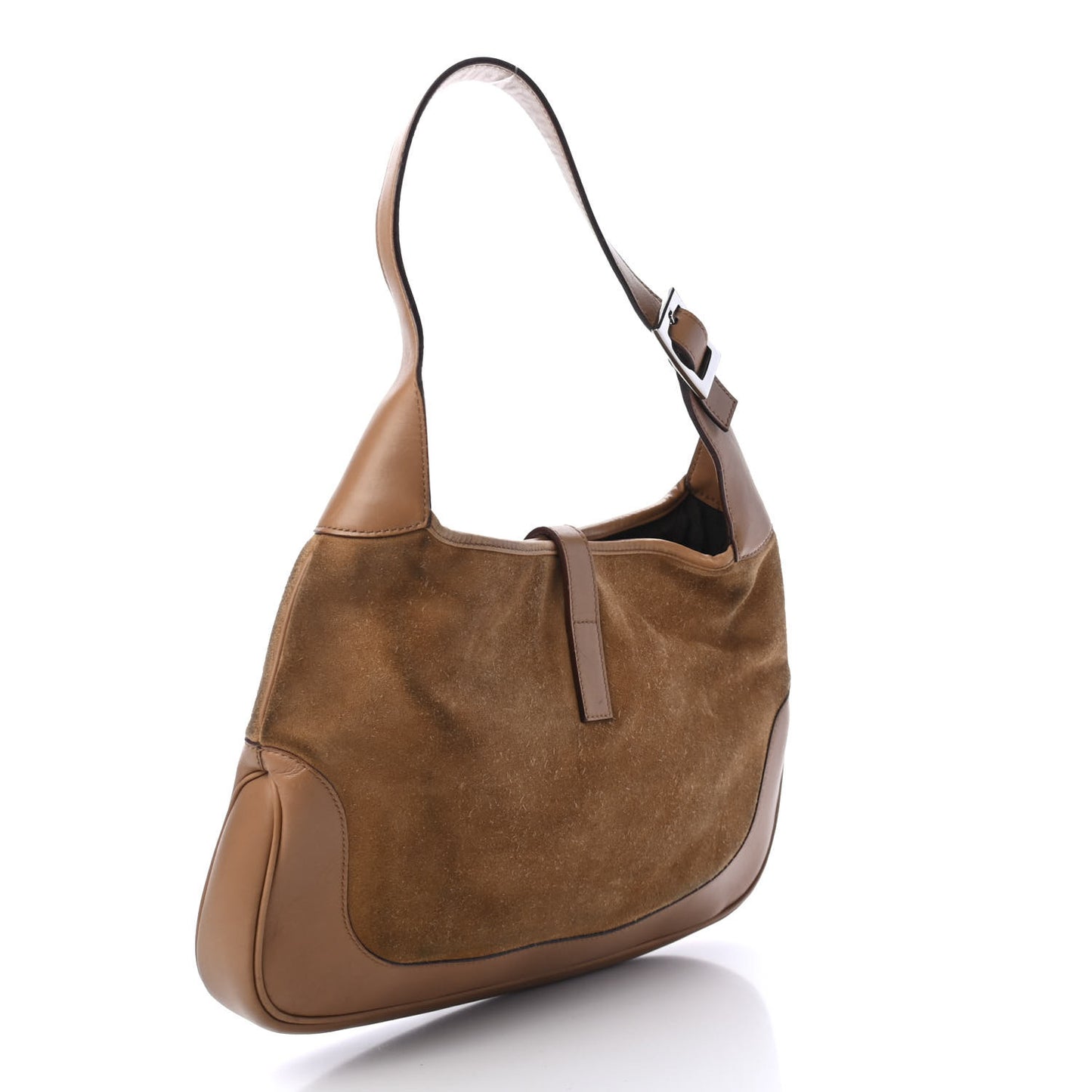 Suede Small Jackie O Hobo Light Brown