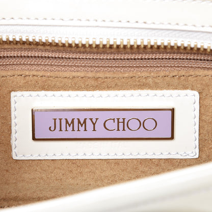 Jimmy Choo Patent Calfskin Tulita Clutch Off White 6 of 10