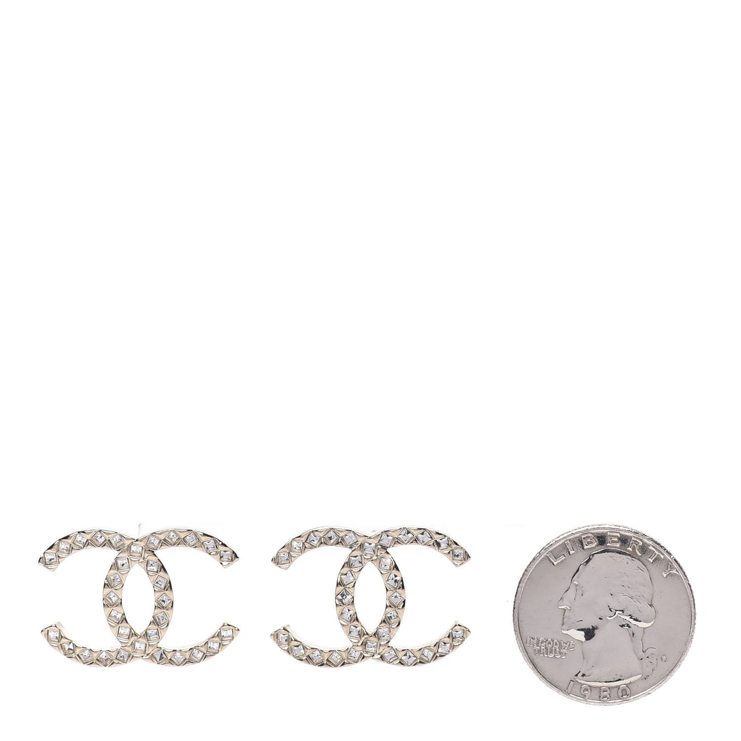 Baguette Crystal High Society CC Earrings Gold