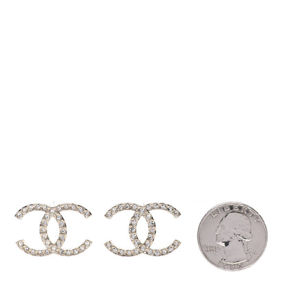 Chanel Baguette Crystal High Society CC Earrings Gold 2 of 5