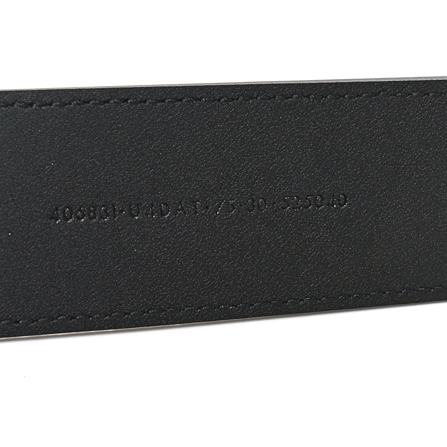 X ADIDAS Textured Dollar Calfskin Double G 40mm Belt 75 30 Black