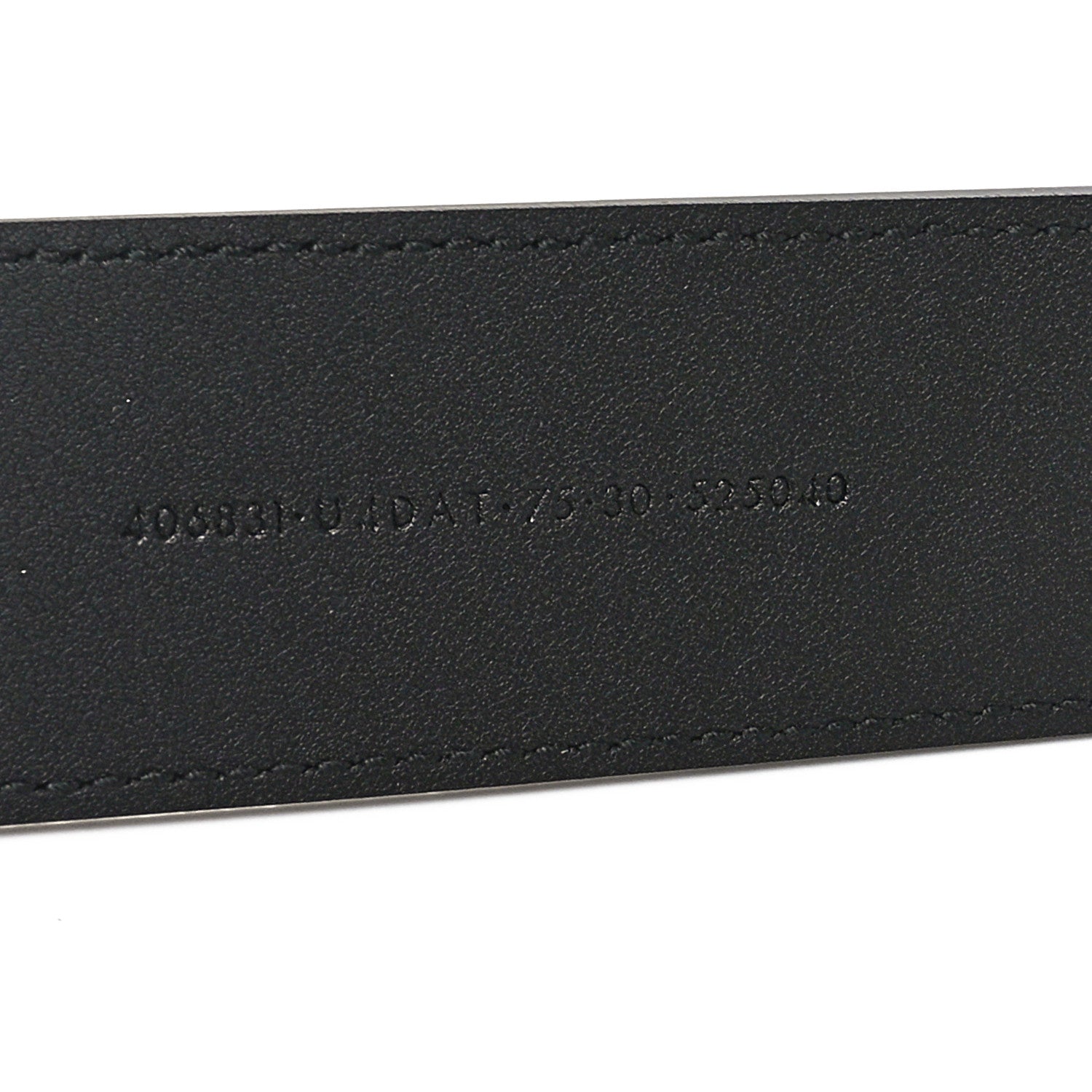 Gucci X ADIDAS Textured Dollar Calfskin Double G 40mm Belt 75 30 Black 6 of 7