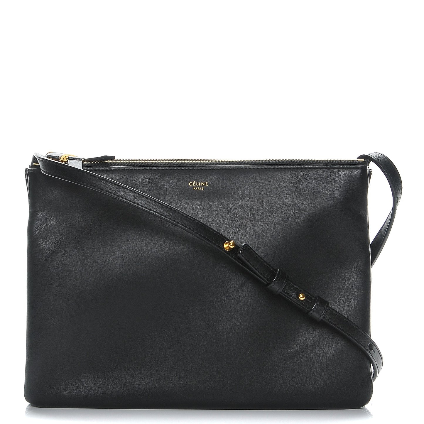 Lambskin Large Trio Crossbody Bag Black
