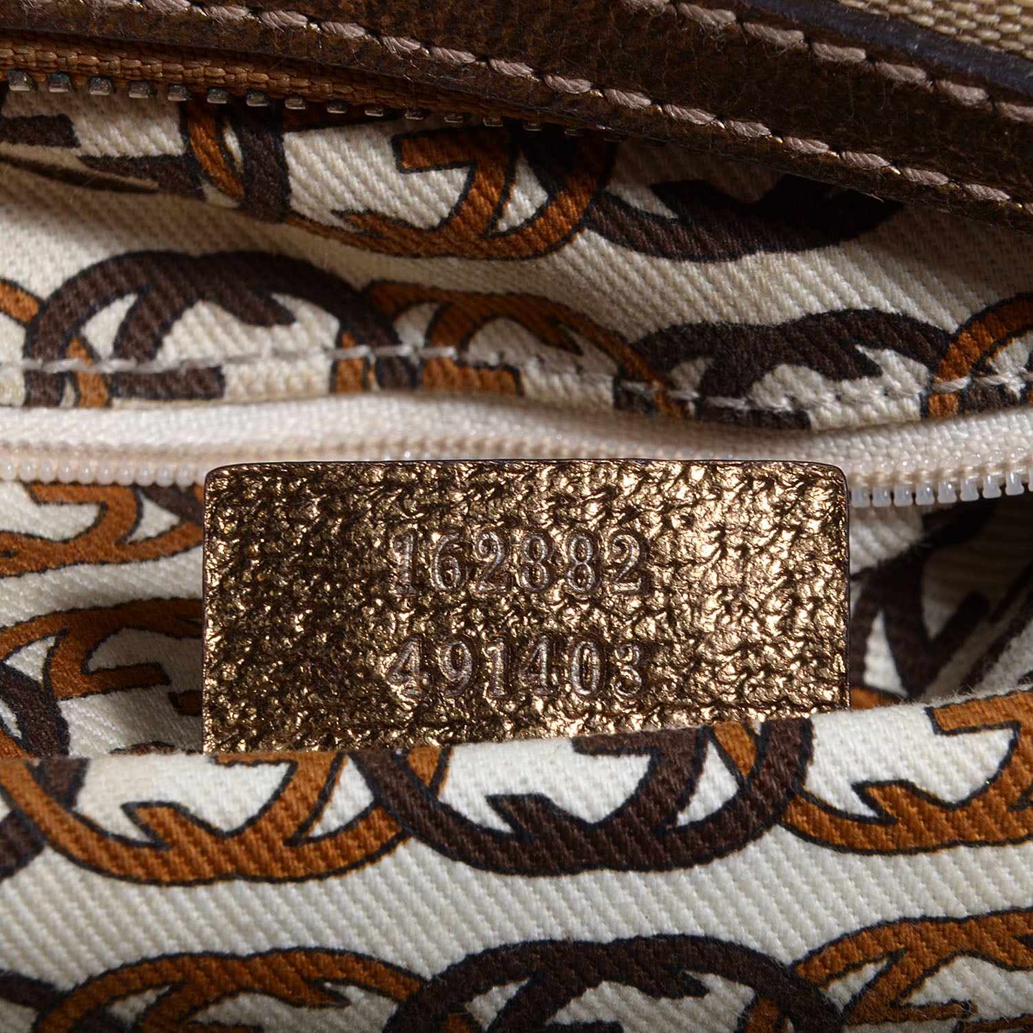 Gucci Monogram Princy Hobo Metallic Bronze 7 of 7