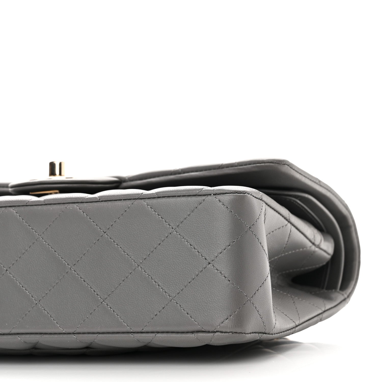 Chanel Lambskin Quilted Medium Double Flap Dark Grey 9 of 9