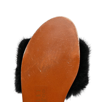 Louis Vuitton Mink Fur Lock It Flat Mule 40 Black 9 of 13