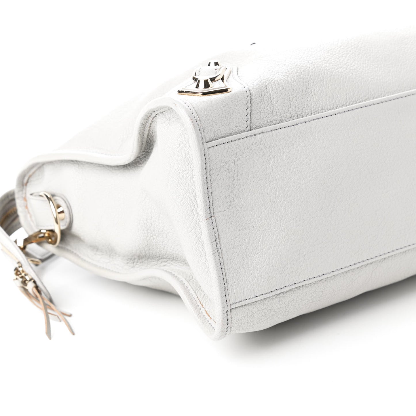 Chevre Gold Metallic Edge Hardware City Gris Perle