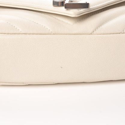Saint Laurent Sheepskin Matelasse Monogram Classic Baby Chain Bag White 11 of 17