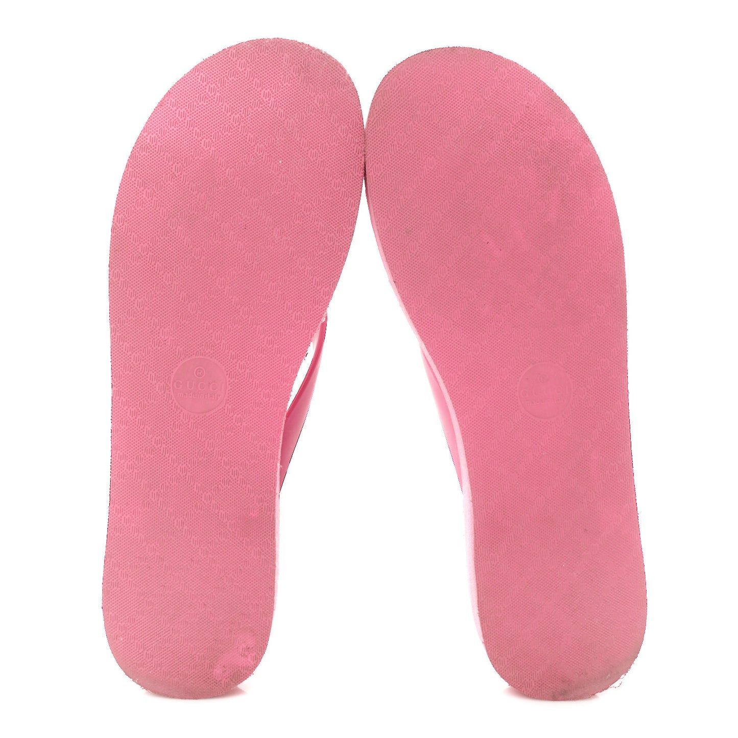 Rubber Chevron Womens GG Thong Sandals 41 Pink Tropical Flower