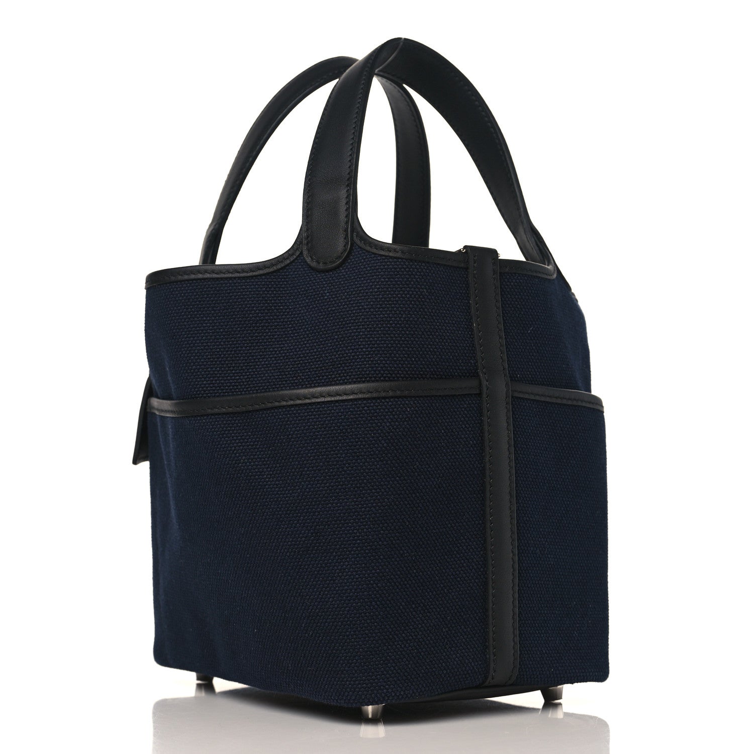 Hermes Toile Goeland Swift Cargo Picotin Lock 18 Bleu Marine 3 of 9